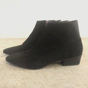 Aquatalia Black Suede Ankle Boots - 9.5